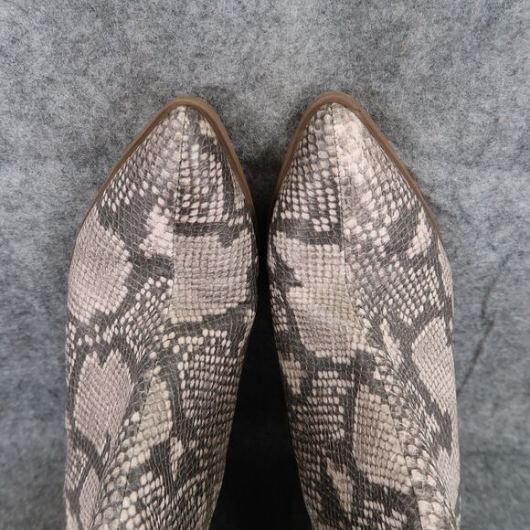 Carlos Santana Shoes Womens 8.5 Booties Fashion Block Heel Snake Print Point Toe - Picture 9 of 13
